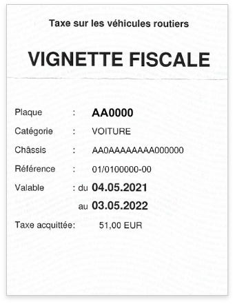 Attestation Fiscale